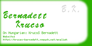bernadett krucso business card